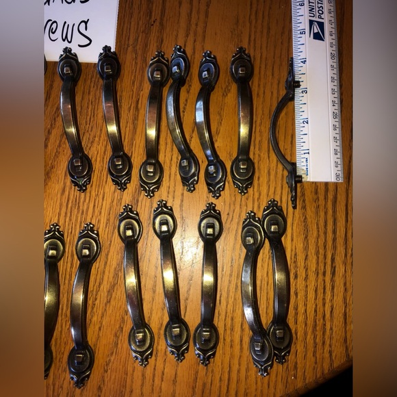 Vintage Amerock cabinet / drawer handle pulls 31 brass 735-1 Patno Amerock - Picture 4 of 15